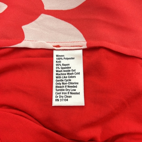 Kaari Blue floral mixed media XL split sleeve blouse - Picture 5 of 8